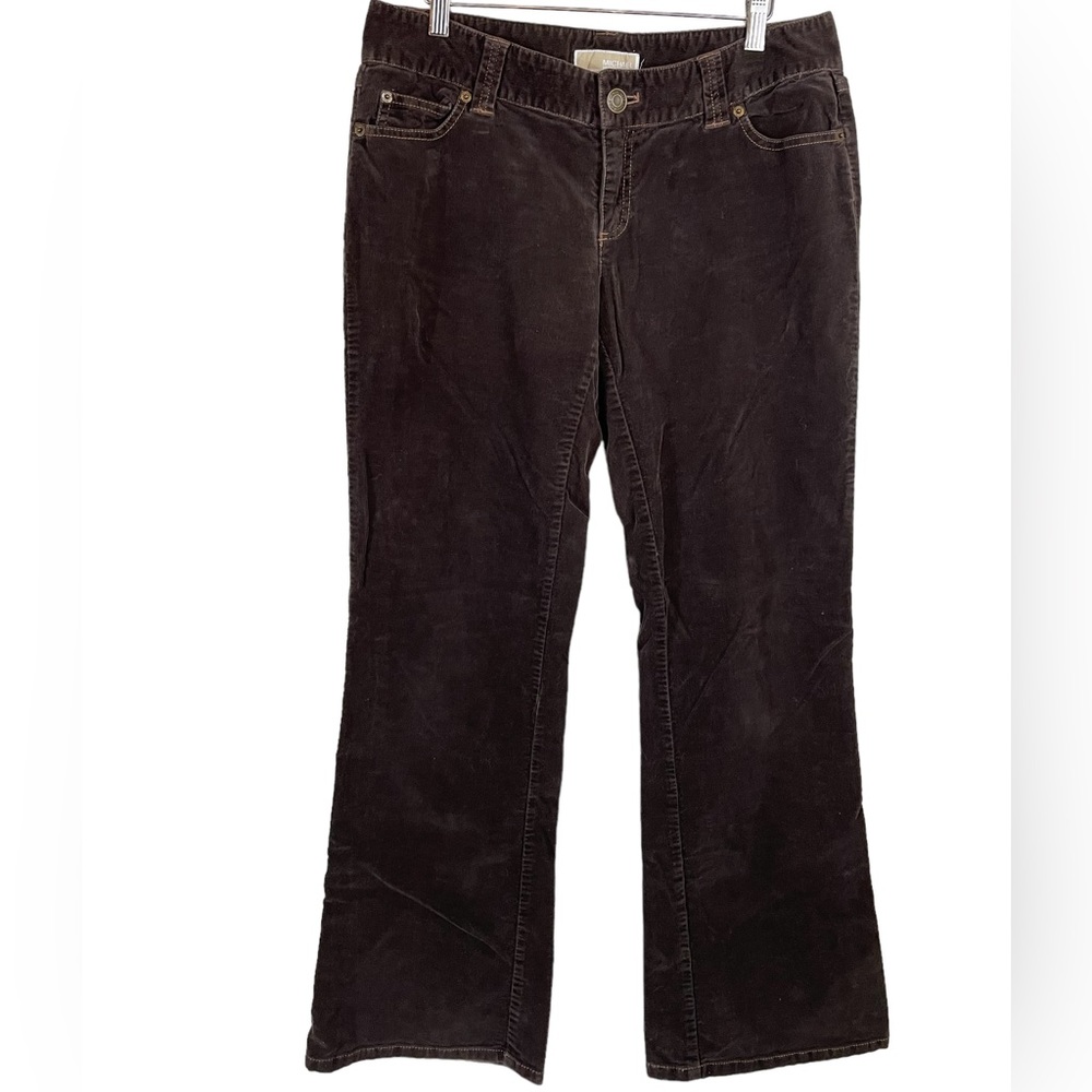 Michael Kors Womens Size 10 Brown Corduroy Jeans Bootcut Flap Pockets EUC